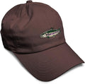 Custom Soft Baseball Hat Embroidered Dad Hat Fish Rainbow Trout Men & Ladies Baseball Cap Cotton