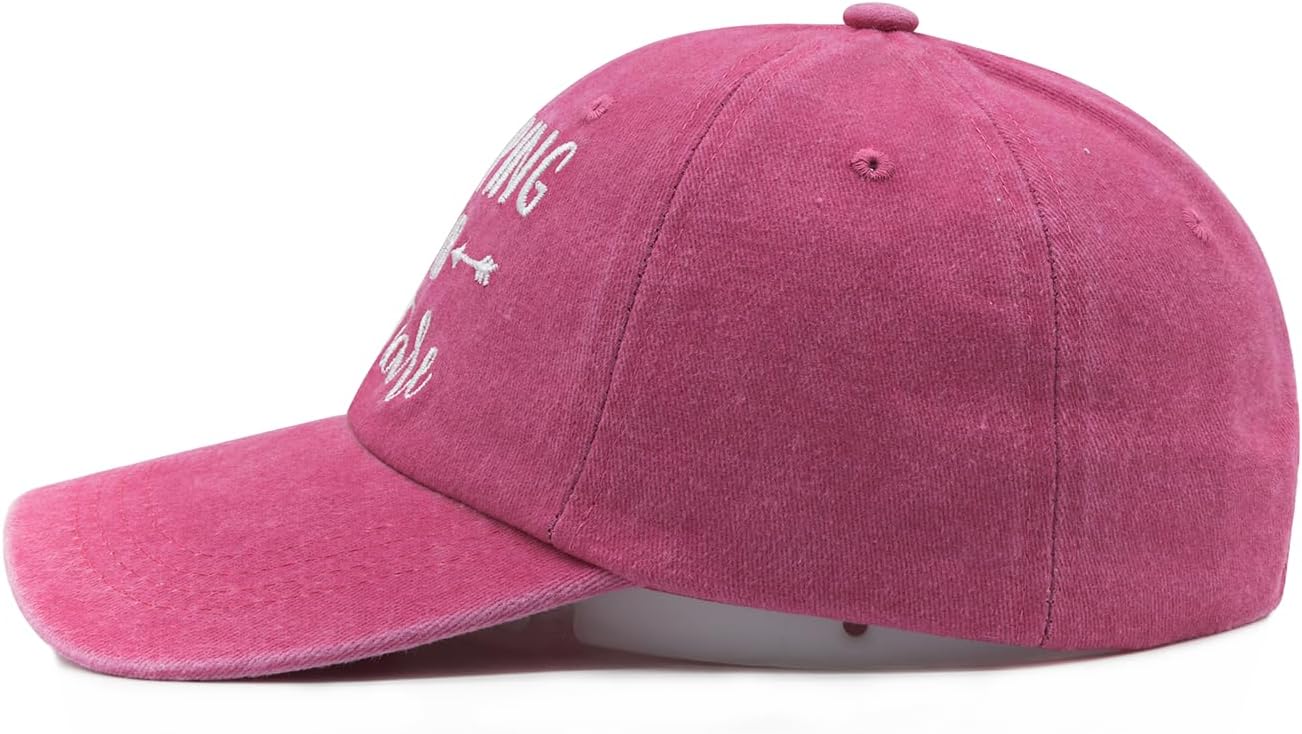 Waldeal Embroidered Camping Hair Don't Care Hat Adjustable Washed Baseball Cap for Women Men