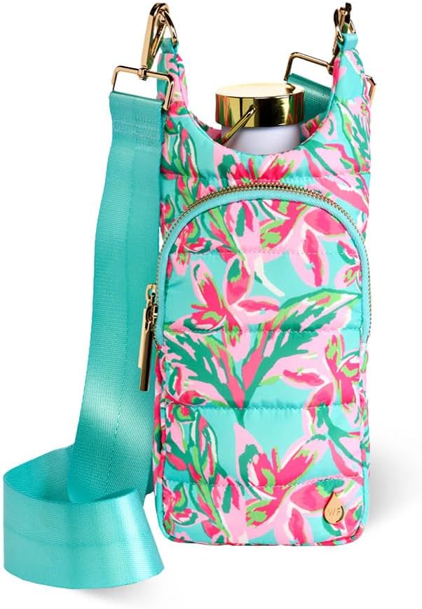 WanderFull® Original HydroBag® Collection, Water Bottle Holder, Gift for Women, Mom, Girlfriend, w/Strap & Phone Pocket, Hands-Free Crossbody Water Bottle Bag