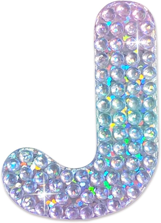 StickerBeans® Rhinestone Alphabet Letter Sticker J by StickerBeans