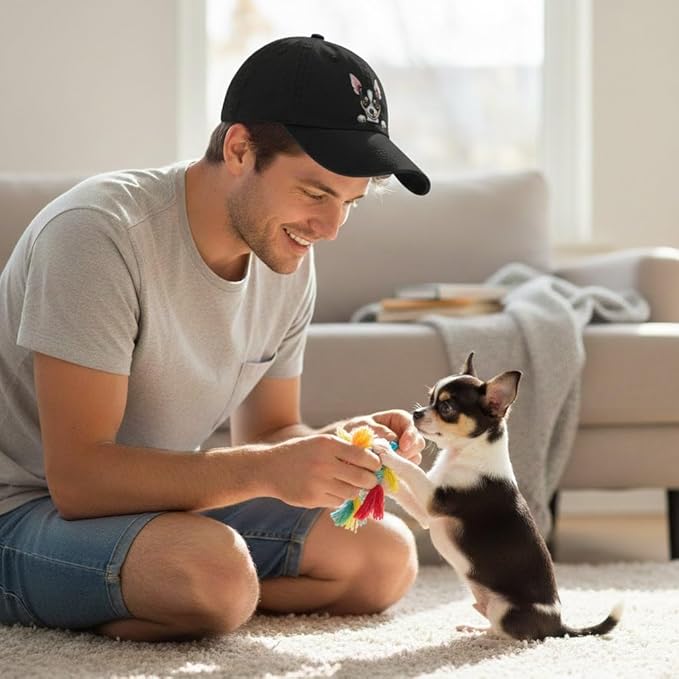 Pet Dog Lover Gifts,Embroidered Dog Baseball Hats for Men Women Dad Mom