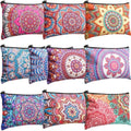 Eccliy 20 Pcs Mandala Canvas Makeup Bag Bulk, Indian Return Gifts for Women