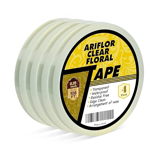 4Packs Clear Floral Tape by ARIFLOR