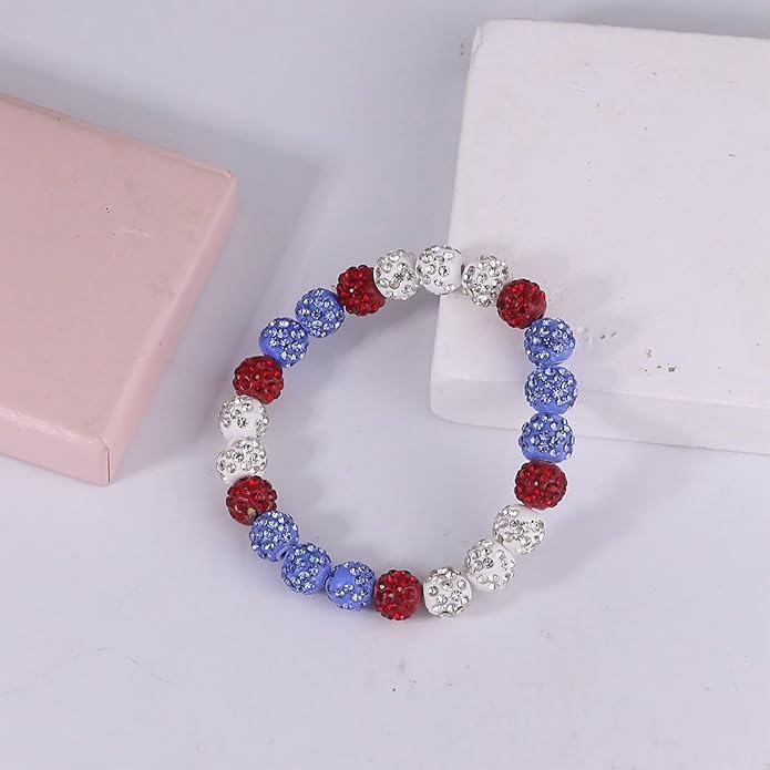 Baseball Bracelet for Women Men Baseball Mom Accessories Essentials Stuff Sparking Bead Bracelet Jewelry Baseballs Sport Fan Bracelet for Sports Game Team
