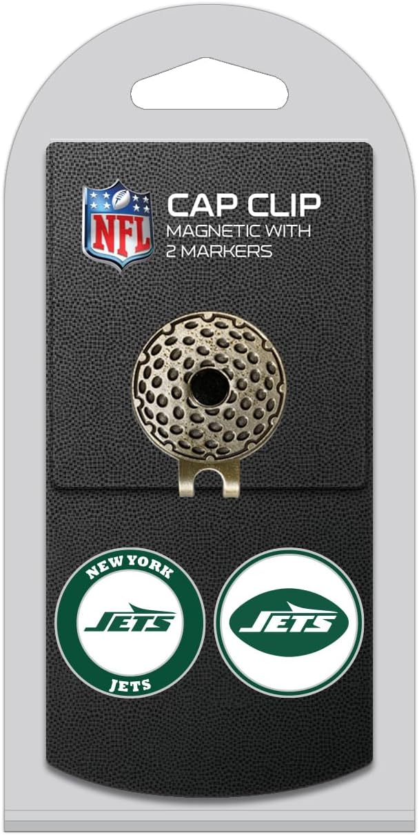 Team Golf NFL Golf Cap Clip with 2 Removable Double-Sided Enamel Magnetic Ball Markers, Attaches Easily to Hats