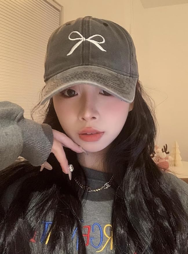 Bow-Tie Baseball Cap for Women Fashion Sun Hats for Women Trucker Hat Y2k Sun Cap Visor Cap Hiking Travel Trendy 2026