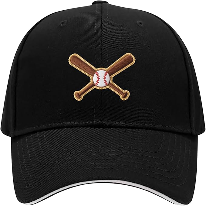 Embroidered Baseball Cap for Men Women, Breathable Cotton Adjustable Hat, Various Patterns for Casual Daily Outfits