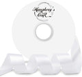 Satin Ribbon 1 Inch White Double Faced by HumphreysCraft