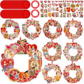 Hollowfly 48 Sets Vintage Valentine DIY Wreath Craft Kit for Kids Classroom