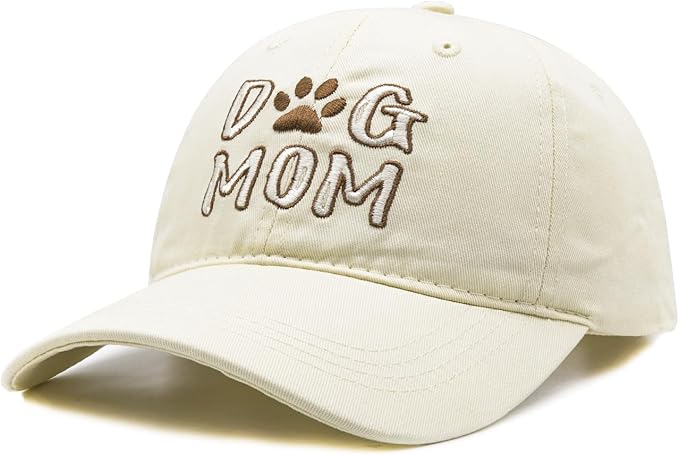 Waldeal Women's Embroidered Dog Mom Hat Adjustable Denim Baseball Cap