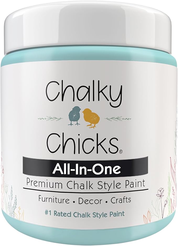 Chalky Chicks 4 Fl Oz Matte Rain Drop Chalk Paint, Furniture Paint No Sanding by ChalkyChicksFurniturePaint