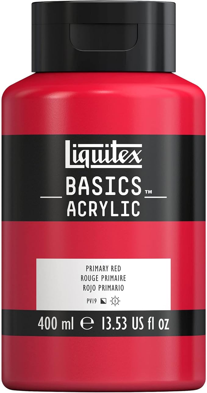 Liquitex BASICS Acrylic Paint, 400ml Bottle, Primary Red by Liquitex