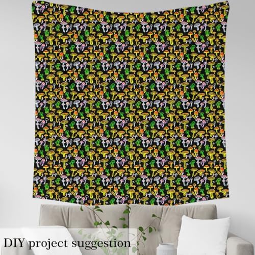 jejeloiu Mushroom Fabric by The Yard Soft 2 Yards