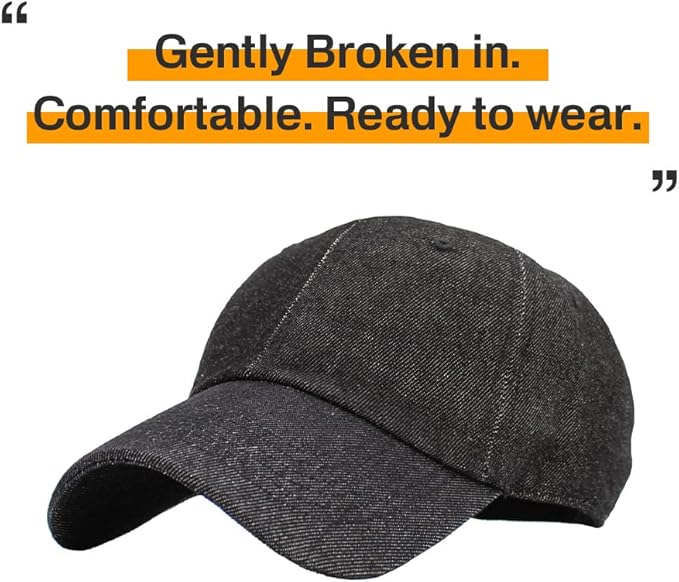 KBETHOS Classic Unisex Cotton Adjustable Low Crown Baseball Cap – Plain Dad Hat