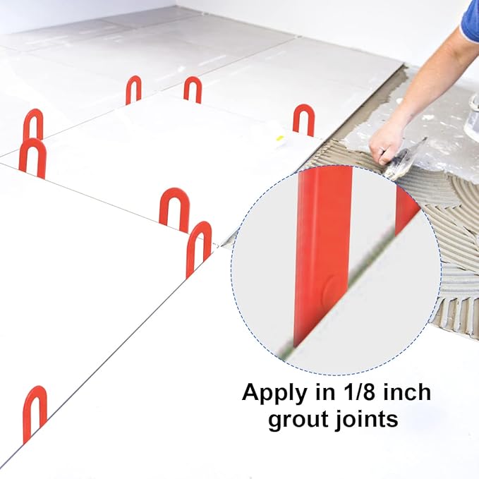 DGSL Tile Leveling System Tile Spacers 1/8 Inch, 300 pieces Horseshoe Shim U - Image 5