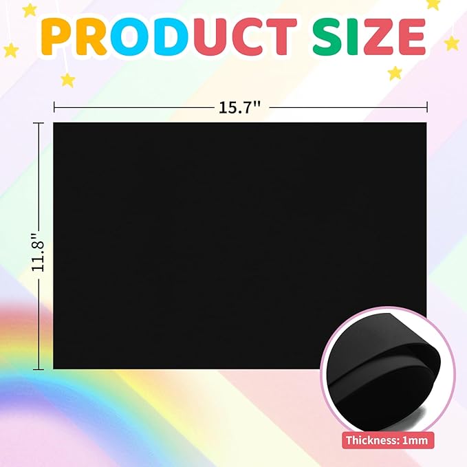 20 PCS EVA Foam Sheets DIY Handcraft Materials 1mm Thick 15.7 x 11.8 Inches - Image 2
