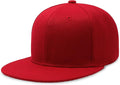 CHOK.LIDS Flat Bill Visor Classic Snapback Hat Blank Adjustable Brim High Top End Trendy Color Style Plain Tone Baseball Cap