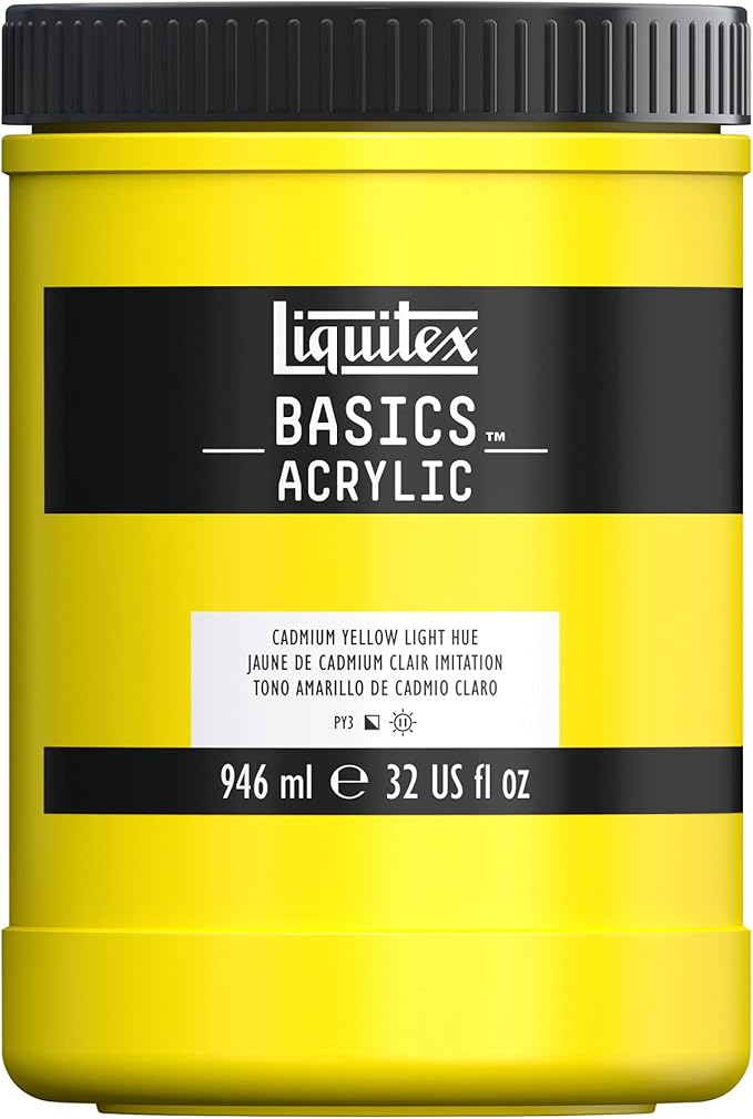 Liquitex BASICS Acrylic Paint, 946ml Jar, Cadmium Yellow Light Hue by Liquitex