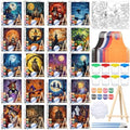 Sherr 140 Pcs 20 Set Pre Drawn Canvas Painting Kit, Halloween Style