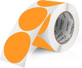 Perco Fluorescent Orange 3-Inch Round Circle Dot Sticker Labels by Perco