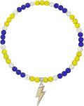 Baseball Necklace for Men 16/18/20 Inch Bling Ice Collection Lightning Bolt Pendant Necklace for Women Rhinestone Clay Beaded Discoball Accessories Gifts for Baseball Team Players Lovers
