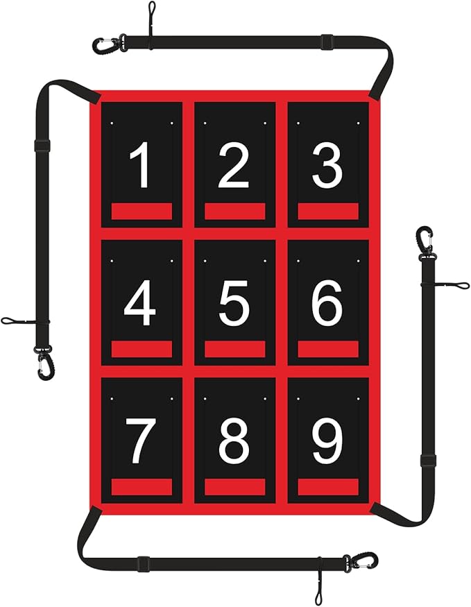 Waterproof Strike Zone Target Net,19 * 27in Clear Numbered Strike Zone,Adjustable and Durable Pitching Net with Strike Zone for Baseball&Softball Net,Applicable for Various Age Pitching Training
