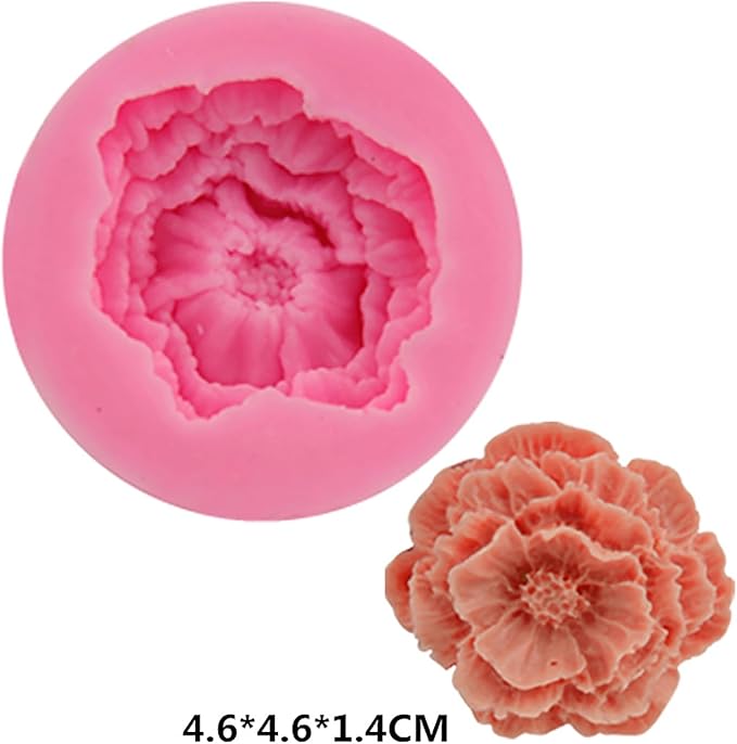 6 Pack Flower Mold: Peony, Sunflower Resin Casting Molds - Image 2