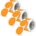 Perco Fluorescent Orange 3-Inch Round Circle Dot Sticker Labels by Perco