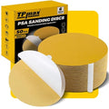6-Inch 800-Grit Gold PSA Sanding Discs, 50 Pack – Pro-Grade Self-Adhesive by TPmax