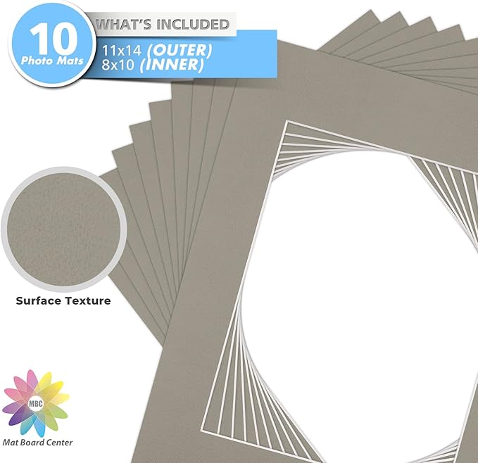 Mat Board Center, 11x14 for 8x10 Middle Gray Color Mats - Image 4