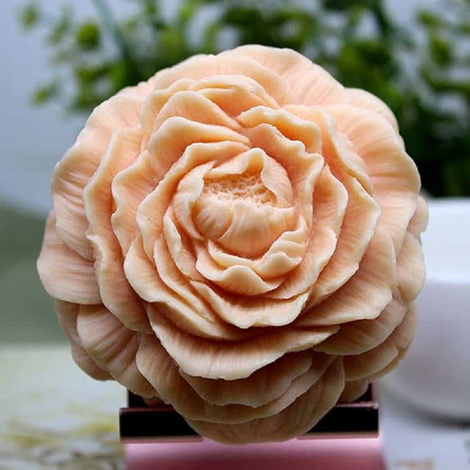 3 inch Peony Flower Handmade Soap Mold Flower Mold Soap Making Molds Peony by ESEENSSiliconeMolds
