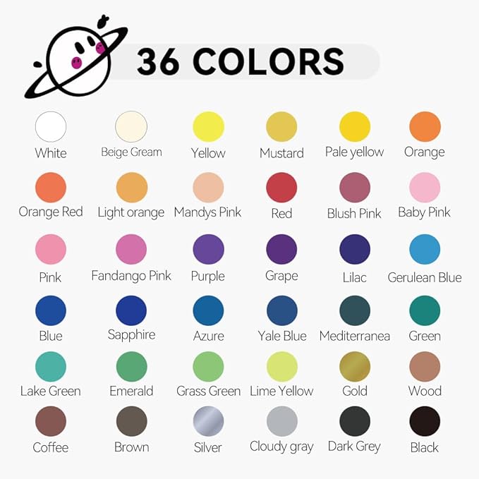 TRANSON 36 Colors Bold and Brush Dual-tip Acrylic Paint Marker Pen Set - Image 5