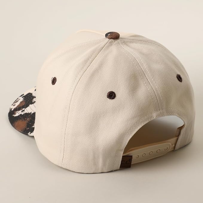 MIRMARU Two-Tone Vintage Canvas Trucker Hats for Men & Women, Adjustable Size Baseball Caps with Trendy Embroidered Design
