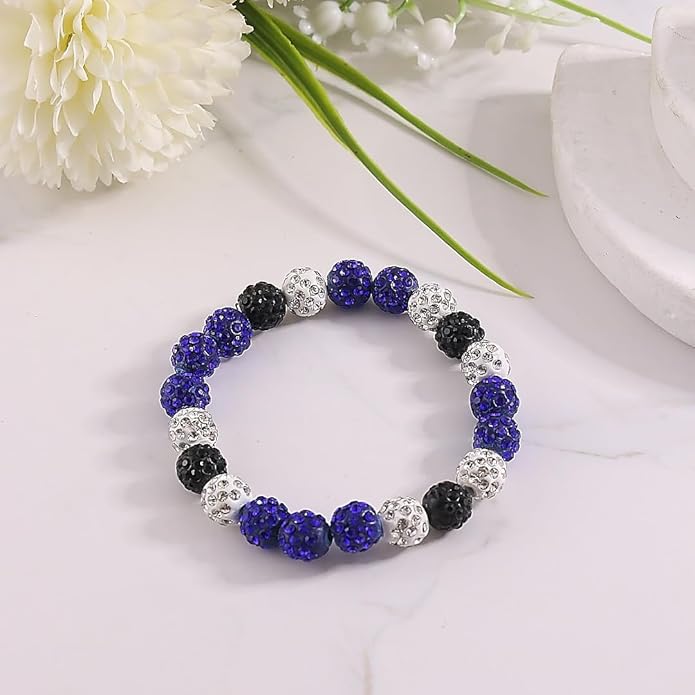 Baseball Bracelet for Women Men Baseball Mom Accessories Essentials Stuff Sparking Bead Bracelet Jewelry Baseballs Sport Fan Bracelet for Sports Game Team