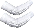 Frelaxy Padded Elbow Forearm Sleeves 2 Pack Compression Crashproof Arm Pads for Football Basketball Volleyball Soccer