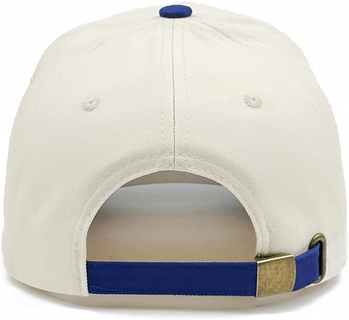 Two-Tone Cotton Baseball Cap with Embroidered Western Sayings - Adjustable Cowboy Style Hat for Men and Women
