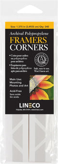 Lineco Archival Acid-Free Polypropylene Framers Corners, 1.375 Inches Mounting by Lineco