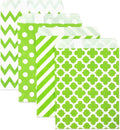 KEYYOOMY 100 Pcs Lime Green Candy Buffet Bags Small Cookie Bags Polka Dot Paper by KEYYOOMY