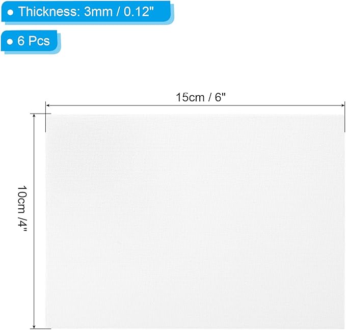 PATIKIL 4x6 Canvas Boards for Painting, 6 Pack 100% Cotton Square Triple Primed - Image 2