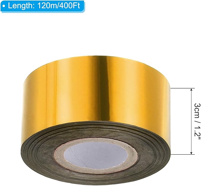 PATIKIL 1.2"x400Ft Hot Stamping Foil Paper, Heat Transfer Hot Stamping Paper - Image 2