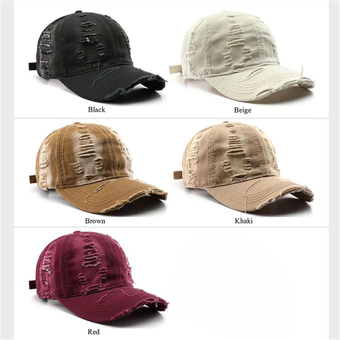 Trendy Original Washed Distressed Unstructured Baseball Cap Denim Cotton Soft Caps Adjustable Vintage Dad Hats Unisex