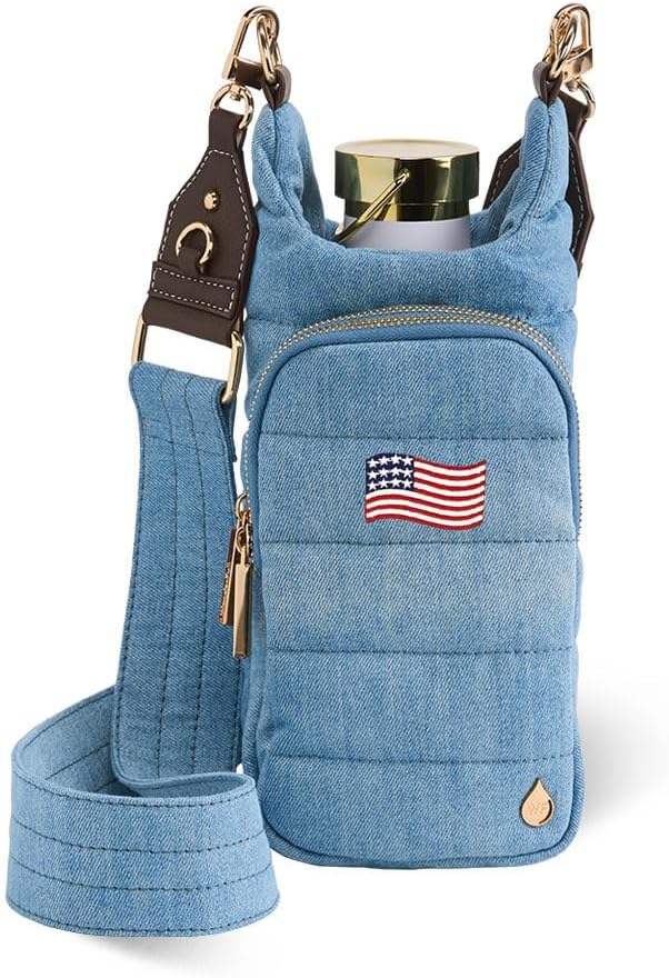WanderFull® Original HydroBag® Collection, Water Bottle Holder, Gift for Women, Mom, Girlfriend, w/Strap & Phone Pocket, Hands-Free Crossbody Water Bottle Bag
