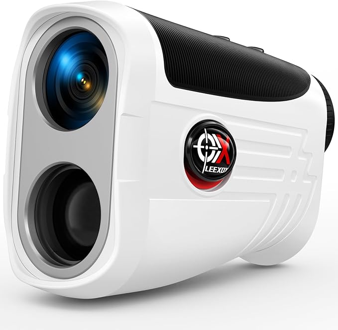 Golf Rangefinder with Slope Switch, Rechargeable Range Finder with Flag Lock Vibration, 7X Magnification Golf Rangefinder 1200 Yards, Portable with Magnetic Stripe – Tournament Legal