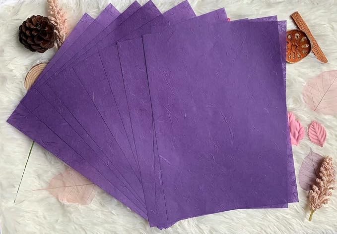 50 Sheets A4 Natural Fiber Mulberry Tree Mulberry Paper Sheets Art Tissue Washi - Image 3