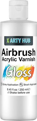 Acrylic Varnish Gloss 8.45 fl oz / 250 ml, Anti-Yellowing/Fading/Cracking by XARTYHUB