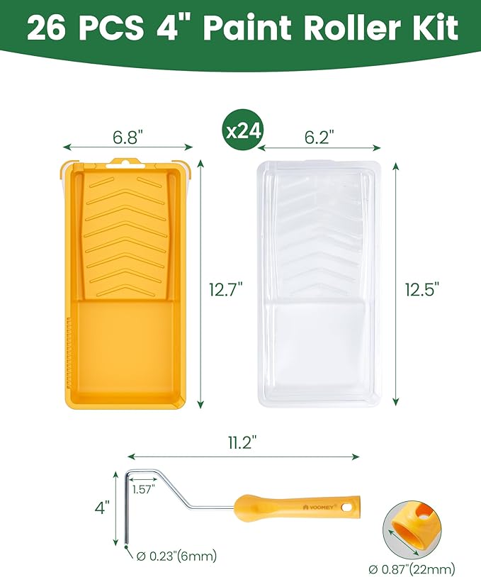 Voomey 4 Inch Paint Roller Tray - Image 6