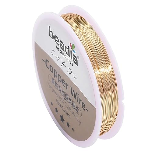 KC Gold Copper Wire 0.3mm Bead Cord by Beadia