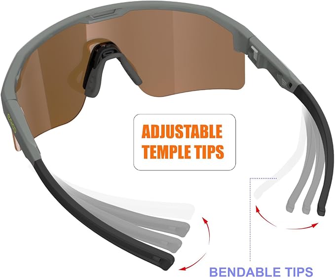 Eazyrun Youth Kids Polarized Sports Sunglasses for Age 8-12 Softball Baseball Cycling Glasses UV Protection for Girl Boy