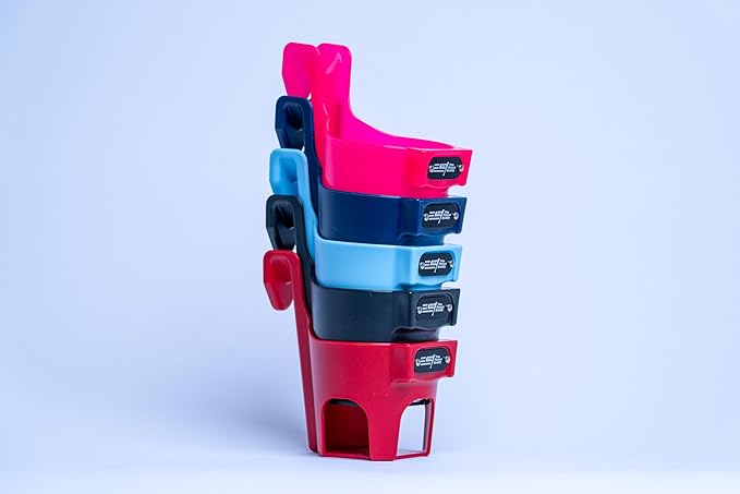 Fence Cup Holder | Drink Holder for Chain Link Fence | Fits Stanley, Yeti & Gatorade | Baseball Dugout, Softball, Pickleball & Tennis | Made in USA | The Fence Buddy (Hot Pink)