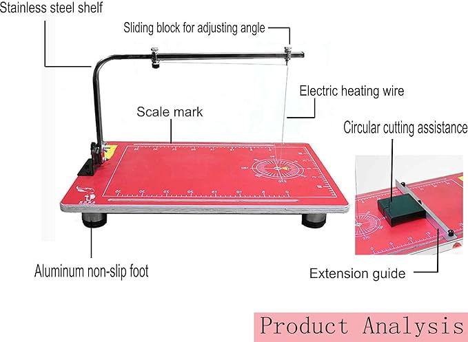 110V Hot Wire Foam Cutter with Scale, 22.8" ×15 ", 36W Professional Heat - Image 2